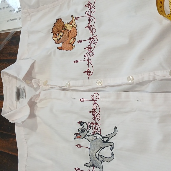 Vintage mbroidered White Button-Up Shirt - Picture 11 of 13